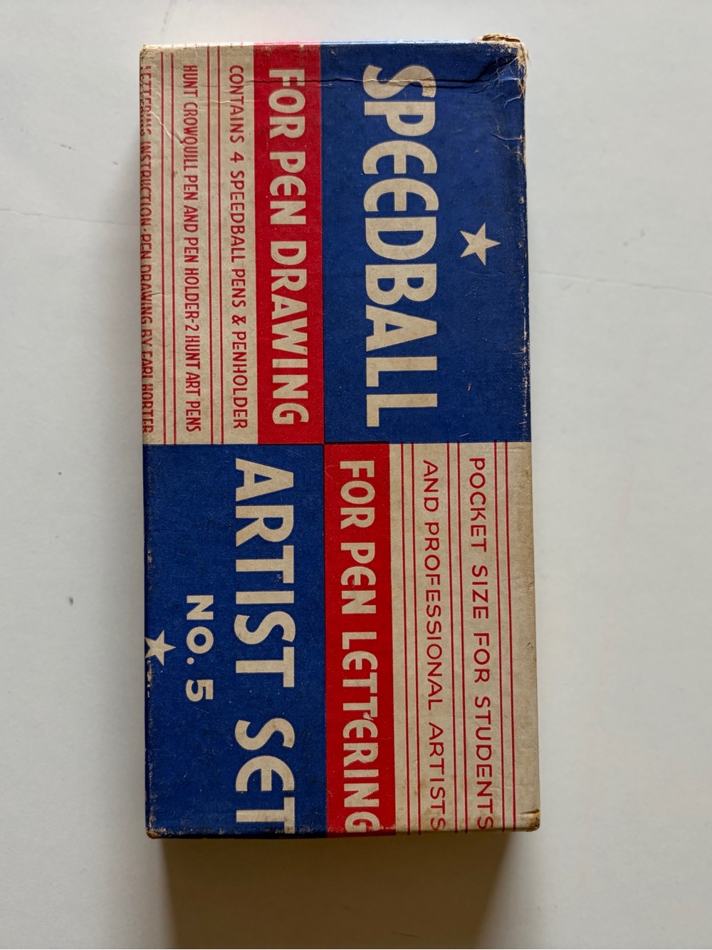Vintage Speedball No. 5 Artist Set Lettering Drawing Ink Pens & Inserts Antique